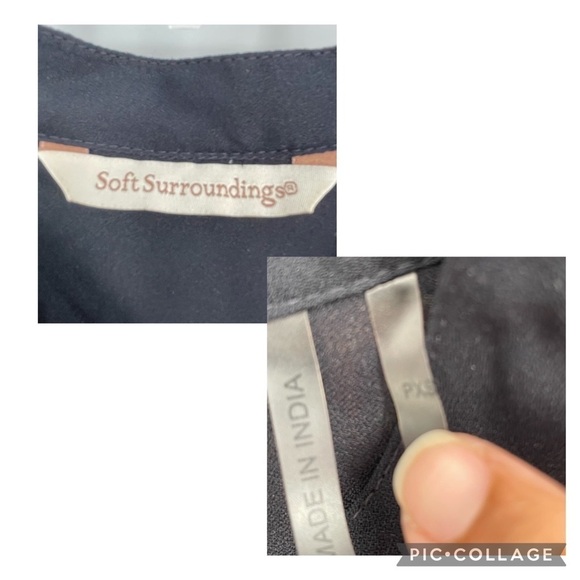 Soft Surroundings Boho Agra Tunic Top Paisley Floral Print Blouse - Sz XSP - Picture 3 of 15